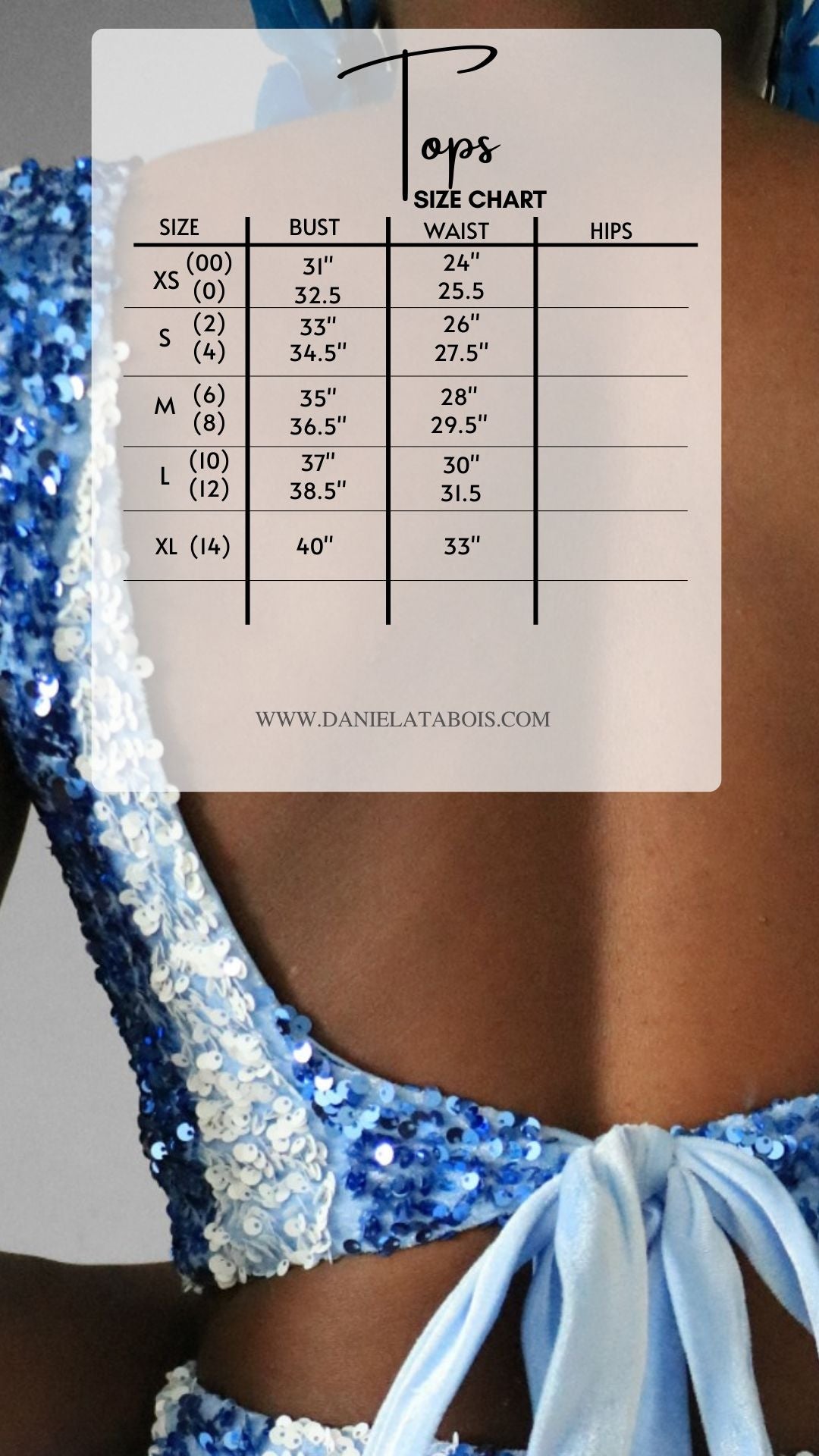 Blue blueberry swirl sequin crop top handcrafted party wear size chart