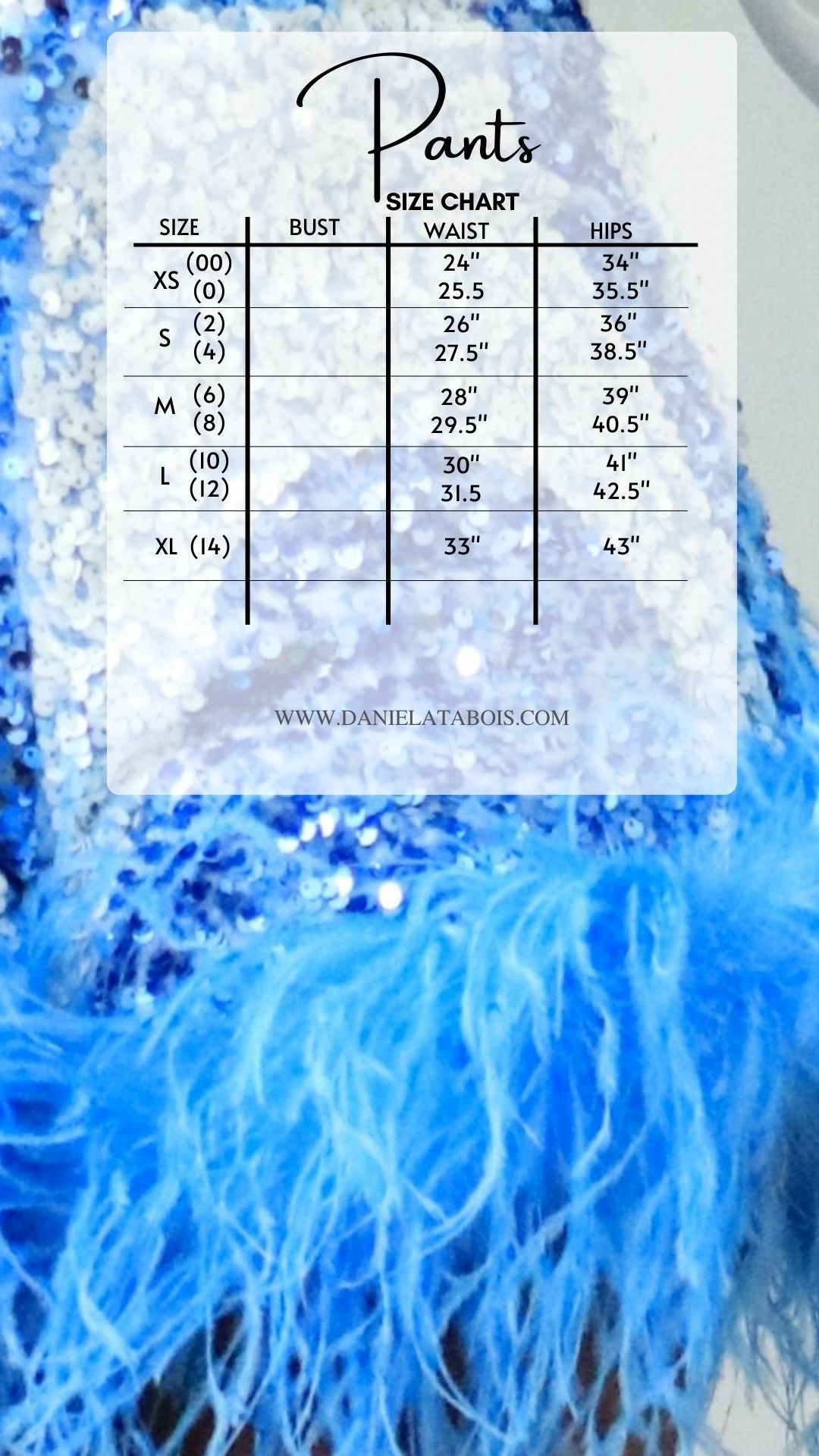 Blue blueberry swirl sequin feather shorts handcrafted eveningwear size chart