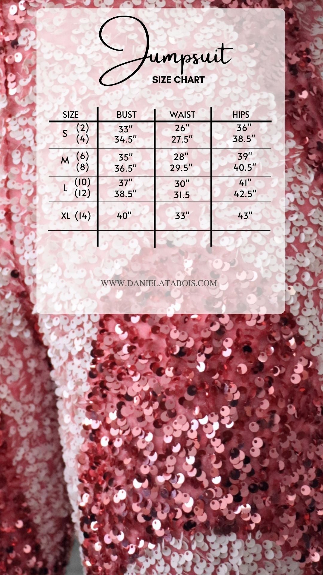 Size Chart
Small (Size US 2 , 4) Bust 33'-34.5" Waist 26"-27.5" Hips 36"-38.5"
Medium (Size US 6, 8) Bust 35"-36.5" Waist 28"-29.5 Hips 39"-40.5"
Large (Size US 10, 12) Bust 37"-38.5" Waist 30"-31.5" Hips 41"-42.5"
XLarge (Size US 14) Bust 40" Waist 33" Hips 43"
