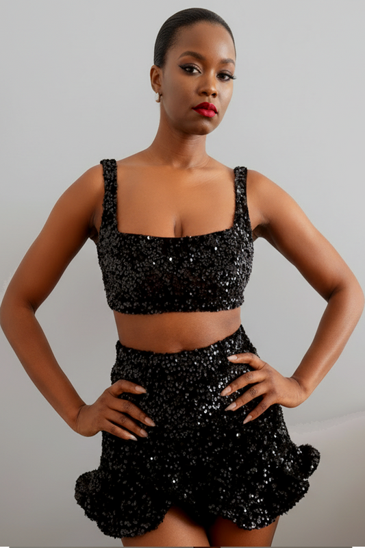 Black Sequin Bralette