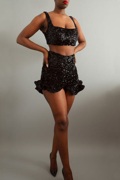 Black Sequin Bralette